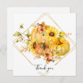 秋のカボチャフローラサンキューカード シーズンカード (正面/裏面)