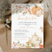 秋のカボチャフローラ時間のためのお茶ブライダルシャワー 招待状