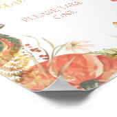 秋のカボチャフローラ赤ちゃんシャワーの好意 ポスター (角)