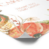 秋のカボチャフローラ赤ちゃんシャワーギフトとカード ポスター (角)