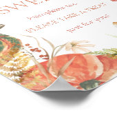 秋のカボチャフローラ赤ちゃんシャワーベビーは甘い ポスター (角)