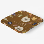 秋のカボチャフローラ |感謝祭の友情 ペーパープレート (傾斜あり)