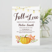 秋のカボチャブライダルシャワーの招待状 招待状 (スタンド正面)