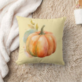 秋のカボチャプリント クッション (ブランケット)