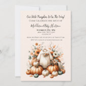 秋のカボチャベイビー発表招待状 招待状 (正面)