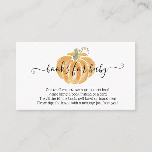 秋のカボチャベビー エンクロージャーカード (正面)