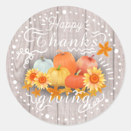 秋のカボチャベージュパイン ラウンドシール