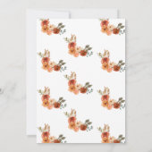 秋のカボチャ中心ピース感謝祭ディナー請求書 招待状 (裏面)