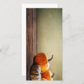 秋のカボチャ付き感謝状カード シーズンカード (正面/裏面)