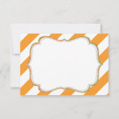 秋のカボチャ双生児の金ゴールドのグリッターは感謝していしています サンキューカード (裏面)