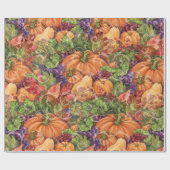 秋のカボチャ収穫の包装紙のギフト用包装紙 ラッピングペーパー (フラット)