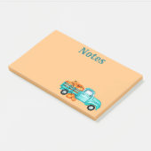 秋のカボチャ収穫トラックのポストItノート ポストイット (アングル)