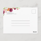 秋のカボチャ子供の誕生日パーティー写真ありがとう ポストカード (裏面)