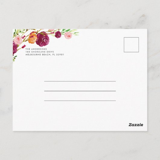 秋のカボチャ子供の誕生日パーティー写真ありがとう ポストカード (裏面)