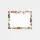 秋のカボチャ感謝祭の名前テンプレート ポストイット (正面)