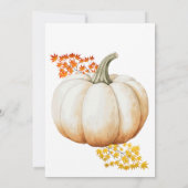 秋のカボチャ感謝祭ディナー 招待状 (裏面)