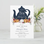 秋のカボチャ時間のためのティーベイビーシャワー招待状 招待状 (スタンド正面)