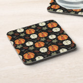 秋のカボチャ模様 コースター (左側)