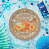 秋のカボチャ灰 ペーパープレート (パーティー)