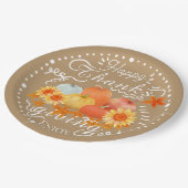 秋のカボチャ灰 ペーパープレート (アングル)