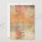 秋のカボチャ男女兼用の赤ちゃんシャワー 招待状 (裏面)