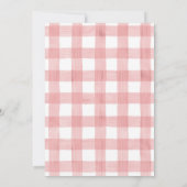 秋のカボチャ畑 ピンクのレトロトラック 誕生日 招待状 (裏面)