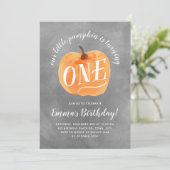 秋のカボチャ秋の最初誕生日の招待状 招待状 (スタンド正面)