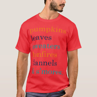 秋のカボチャ秋のTシャツ(ことわざ付) Tシャツ