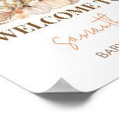 秋のカボチャ秋インラブウェルカムベビーシャワー ポスター (角)