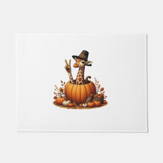 秋のカボチャ秋キラフサンクスギビングウィメンズミー ドアマット (正面)