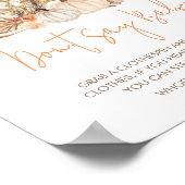 秋のカボチャ秋ラブ言わないベビー ポスター (角)