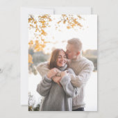 秋のカボチャ秋花模様写真の保存日付 招待状 (裏面)