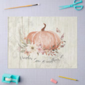 秋のカボチャ紅葉素朴ズウッドデクページ 薄葉紙 (クラフト)