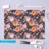 秋のカボチャ紅葉素朴デクページ 薄葉紙 (クラフト)