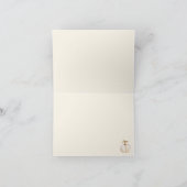 秋のカボチャ素朴の赤ちゃんシャワー サンキューカード (内部)