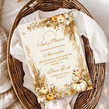 秋のカボチャ素朴の赤ちゃんシャワー