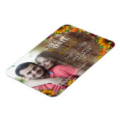 秋のカボチャ素朴バラひまわりフォトマグネット マグネット (左側)