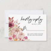 秋のカボチャ結婚の 出欠カード (正面)