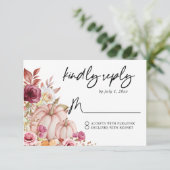 秋のカボチャ結婚の 出欠カード (スタンド正面)