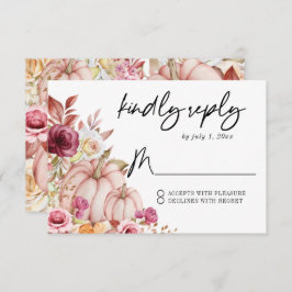 秋のカボチャ結婚の 出欠カード