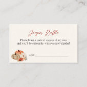 秋のカボチャ花おむつラッフル エンクロージャーカード (正面)