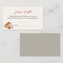 秋のカボチャ花おむつラッフル エンクロージャーカード