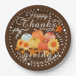 秋のカボチャ茶 ペーパープレート