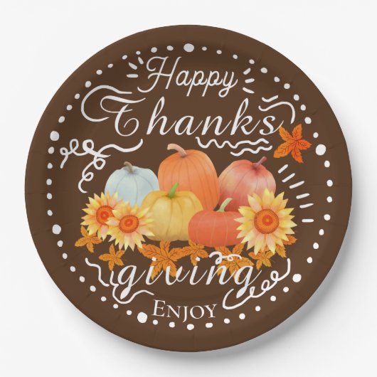 秋のカボチャ茶 ペーパープレート (正面)