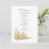 秋のカボチャ葉の素朴感謝祭ディナー メニュー (スタンド正面)