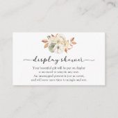 秋のカボチャ表示シャワーカード エンクロージャーカード (正面)