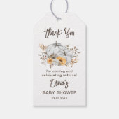 秋のカボチャ赤ちゃんシャワーありがとう ギフトタグ (正面)