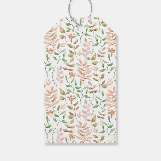 秋のカボチャ赤ちゃんシャワーありがとう ギフトタグ (裏面)