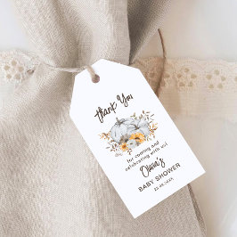 秋のカボチャ赤ちゃんシャワーありがとう ギフトタグ