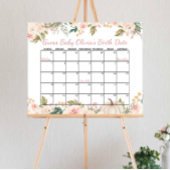 秋のカボチャ赤ちゃんシャワー期日カレンダー ポスター